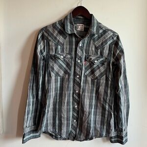 Levi's Authentic Western Wear Checkered Button-down Shirt